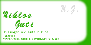 miklos guti business card