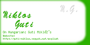 miklos guti business card